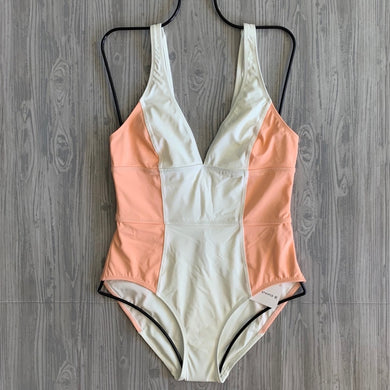 SOLID & STRIPED Solid & Striped Color-Blocked One Piece – PerfectKini