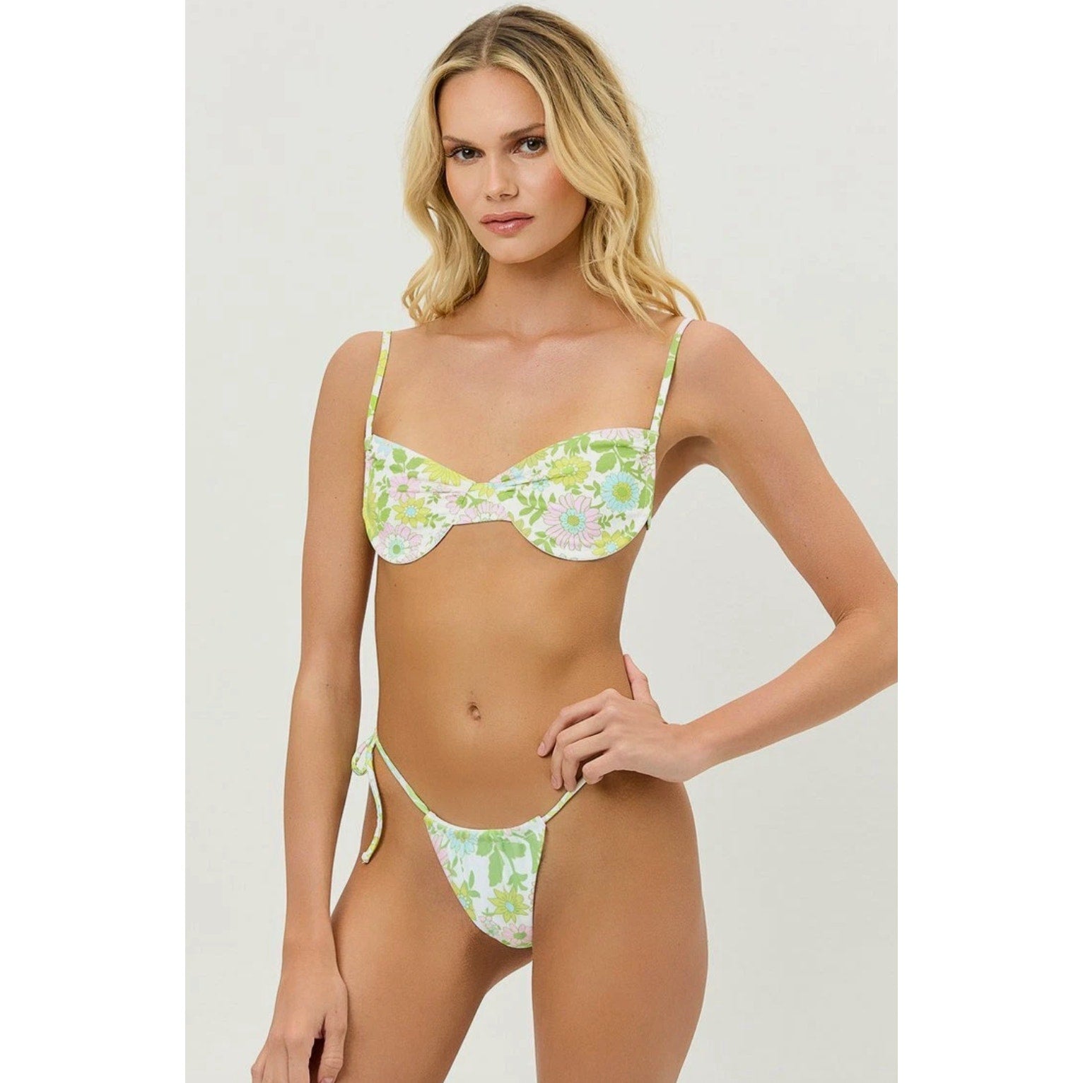 Frankies Bikinis Maggie Underwire Bikini Top - Secret Garden | Front view