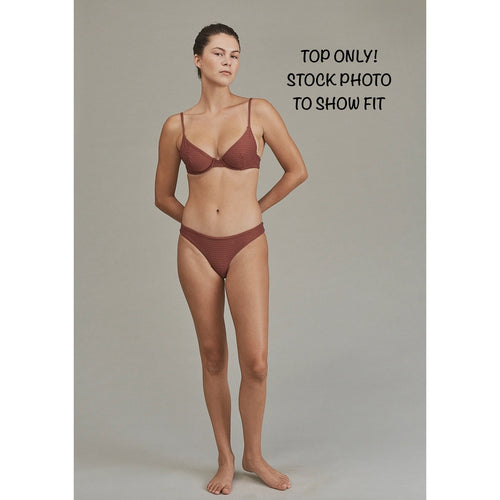 Acacia Swimwear Manhattan Bikini Top - Licorice | Back view