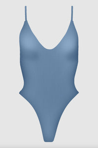 Acacia Swimwear Acacia Swimwear TAVIRA Ribbed One Piece - Skipper - Minimal Coverage - High Cut – PerfectKini