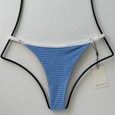 Acacia Swimwear Acacia Swimwear NEEMA Piped Bikini Bottom - Seine Dual Ribbed - Minimal Coverage - Adjustable Sides – PerfectKini