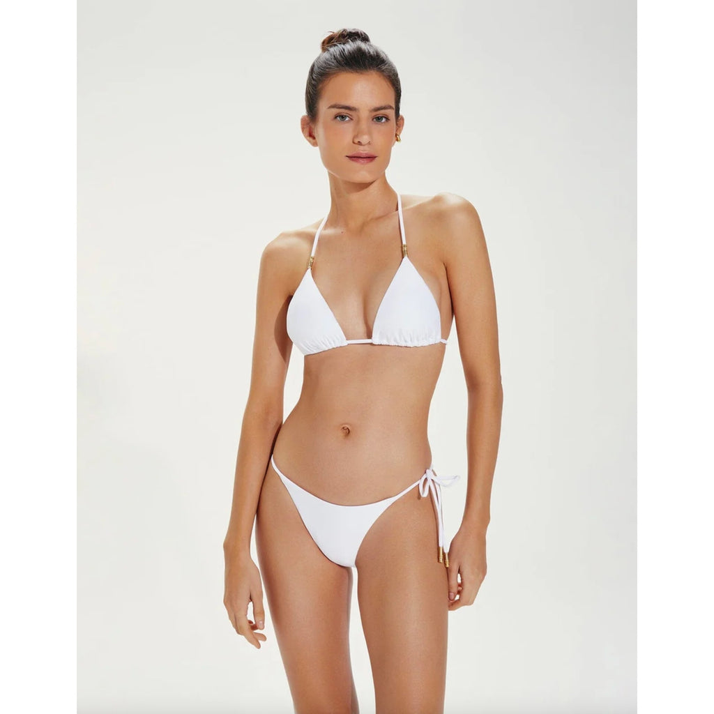 ViX Paula Hermanny ViX Swimwear Lucy Tie Side Bikini Bottom - White | Alternate view
