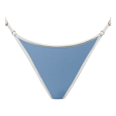 acacia swimwear Acacia RELLE Piped Ribbed Bikini Bottom - Skipper Blue - Minimal Coverage - Size Large – PerfectKini