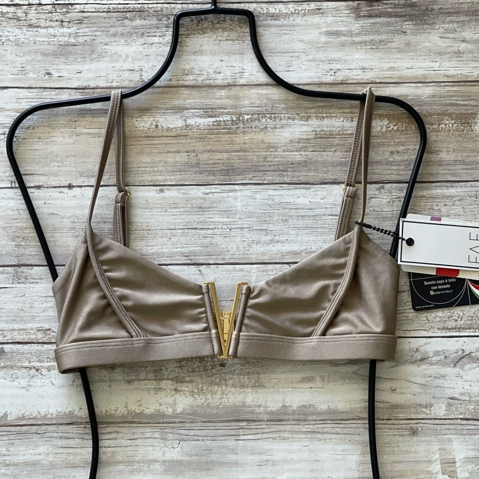 FAE Swim Herbert Bikini Top - Toffee | Alternate view