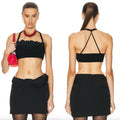 Jacquemus LE Bandeau Frivolli Ruffled Bra Top - Black | Front view