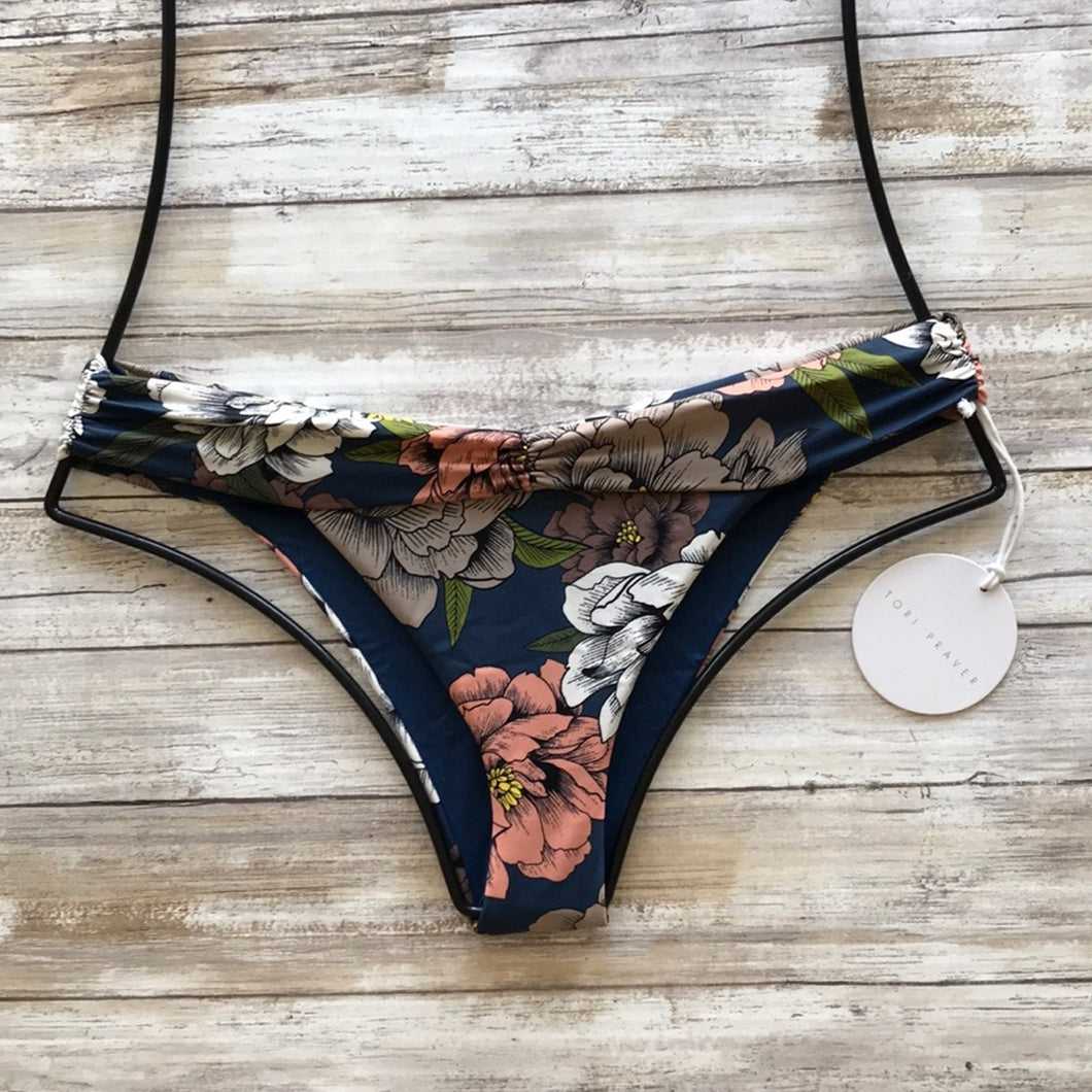 Tori Praver Swimwear Tori Praver GARNET Banded Cheeky Bikini Bottom – PerfectKini