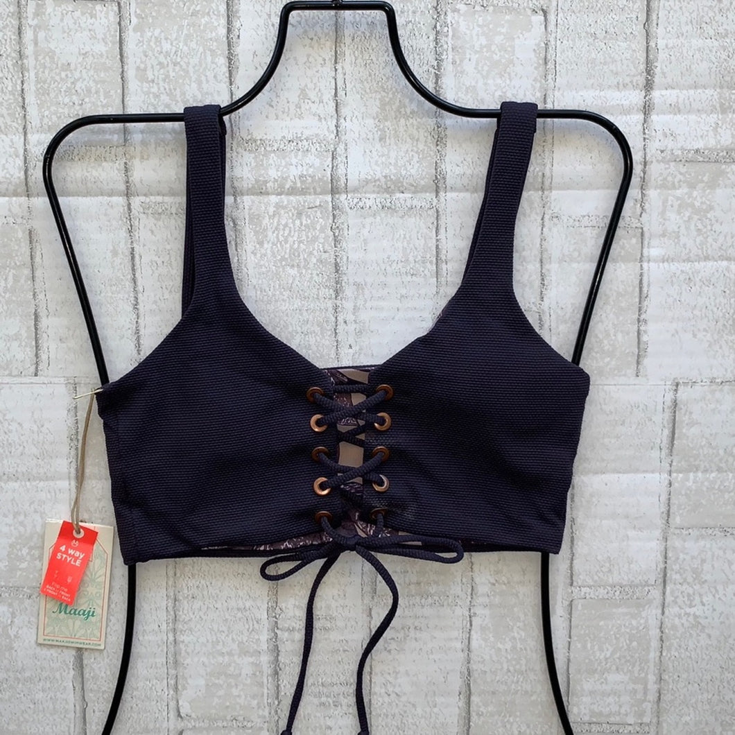 Maaji Maaji Swim BLACKBERRY VELVET DAZZLING 4-Way Bikini Top – PerfectKini