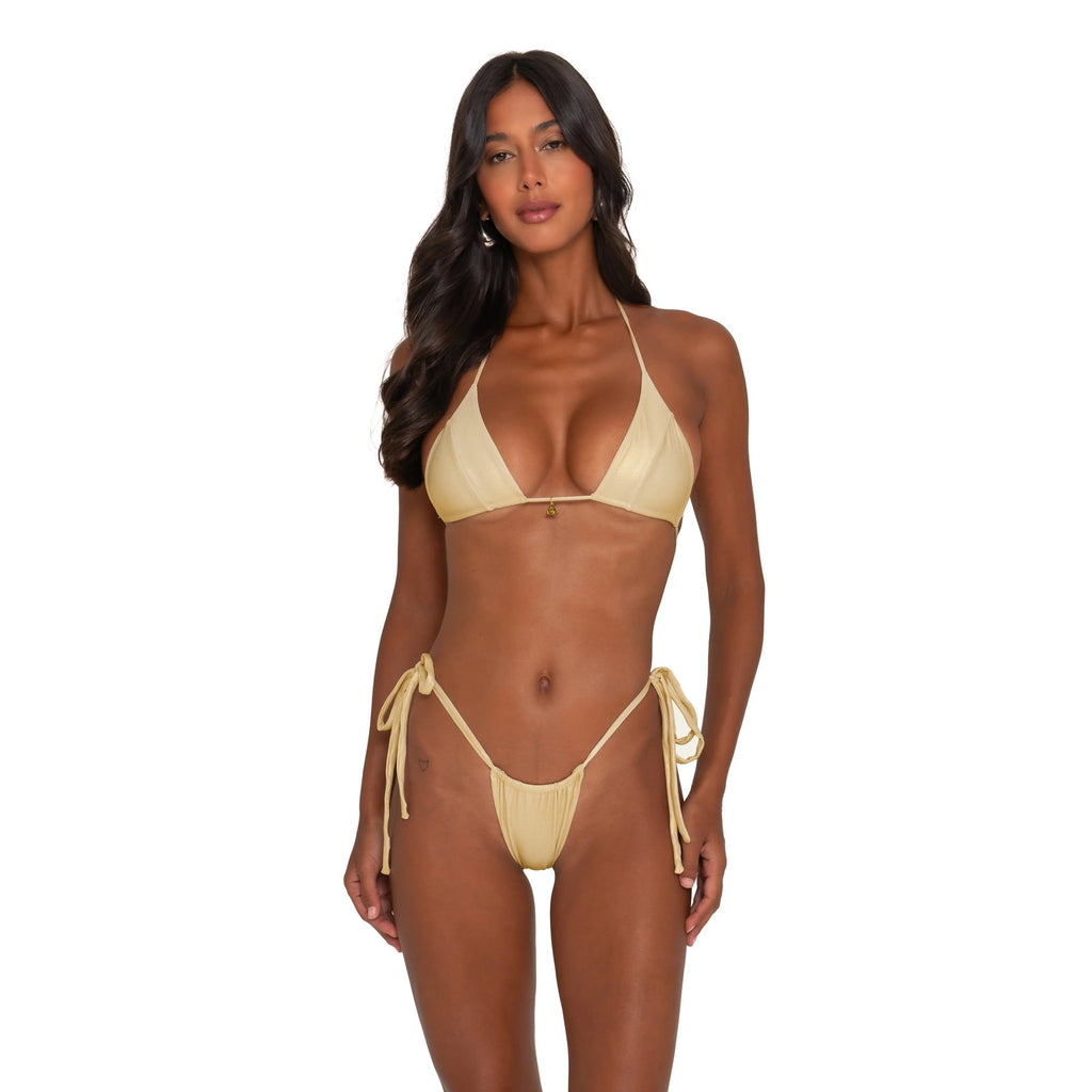 FAE Swim Honey Top - Gold Metallic