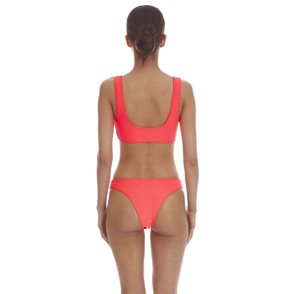 Mikoh Swimwear 'Rangiroa' Bikini Bottom in Textured Pink Mochi