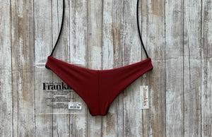 Frankie's Bikini 'Greer' Bikini Bottom in Cabernet Rib