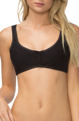 Tavik Bikini Top - Tavik Swimwear 'Marlowe' Bikini Top in Ribbed Black