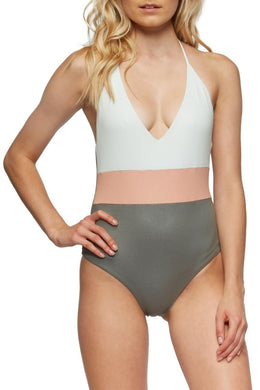 Tavik Swimwear 'Chase' One Piece in Cove Grey