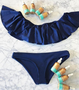 L*Space Swimwear 'Hey Girl' Bandeau Bikini Top in Midnight Blue