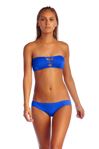 Vitamin A Swimwear 'Neutra' Bandeau Top in Azure Ecolux