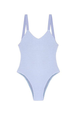 Vitamin A One Piece - Vitamin A Swimwear x Fred Segal 'Louise' One Piece in Sky Blue BioRib