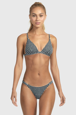Vitamin A Bikini Top - Vitamin A Swimwear 'Moss' Bikini Top in Vichy Black