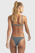 Vitamin A Swimwear 'Moss' Bikini Top in Vichy Black