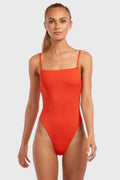 Vitamin A One Piece - Vitamin A Swimwear 'Edie' Full One Piece in Papavero Ecolux