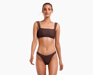 Vitamin A Swimwear 'California High Leg' Bikini Bottom in Sultana BioRib