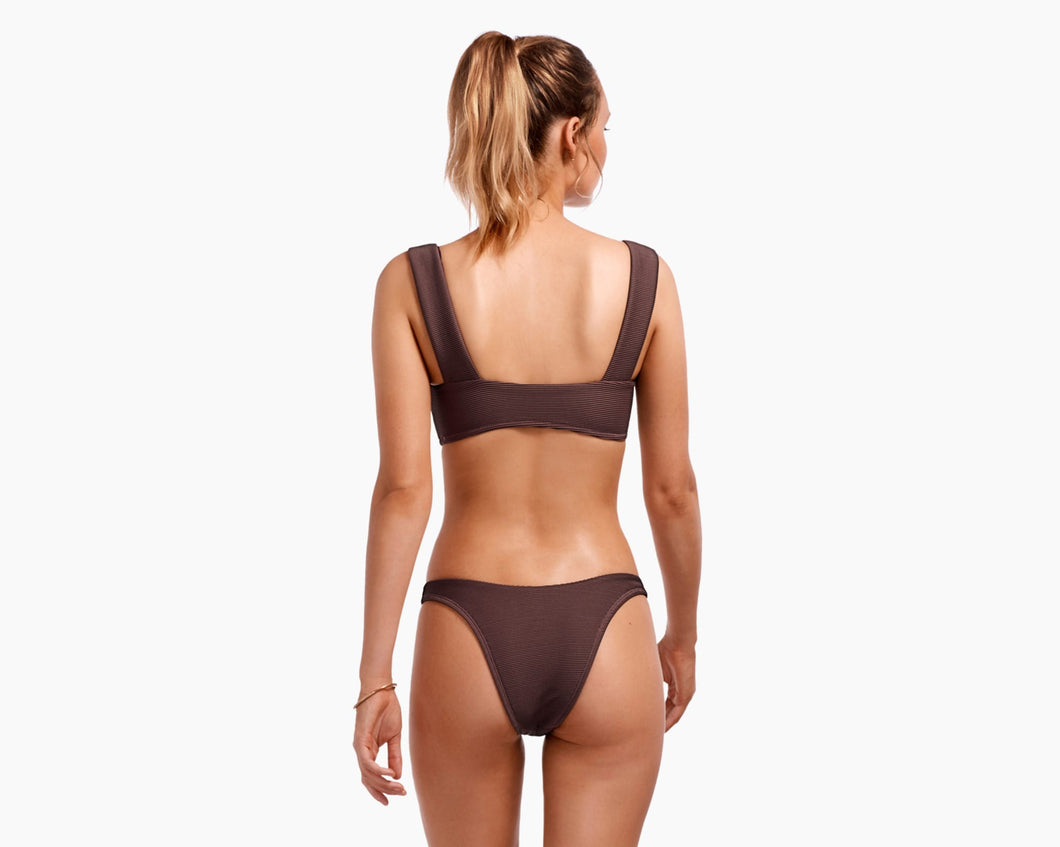 Vitamin A Swimwear 'California High Leg' Bikini Bottom in Sultana BioRib