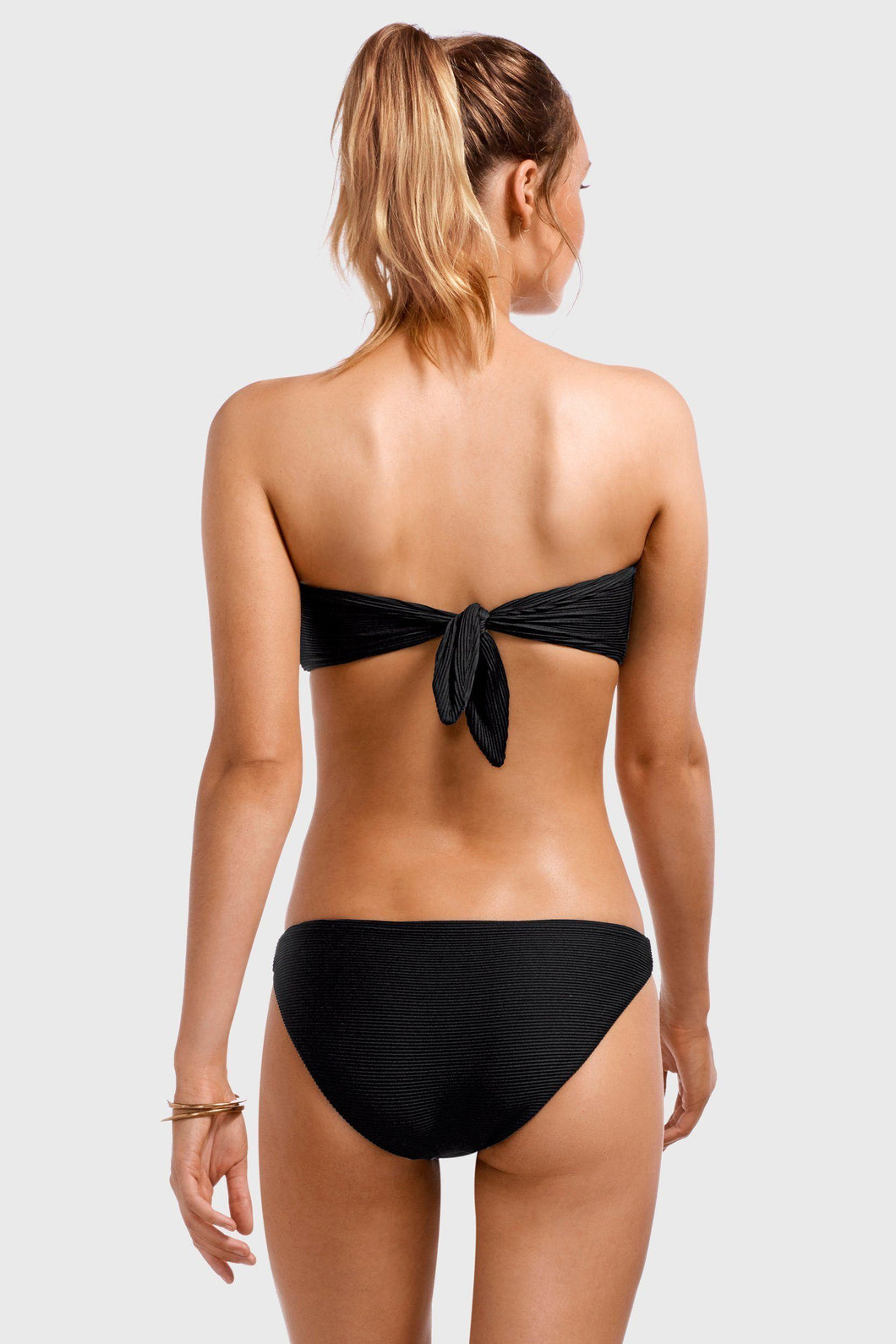 Vitamin A Swimwear 'Luciana' Bikini Bottom in Black Biorib