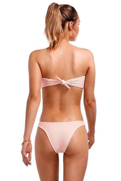 Vitamin A Swimwear 'California High Leg' Bikini Bottom in Perla Rosa BioRib