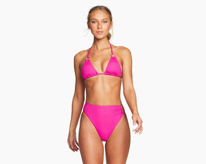 Vitamin A Swimwear 'Cosmo' Bikini Top in EcoRib Magenta