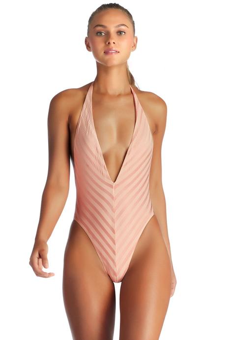 Vitamin A Swimwear 'Demi' One Piece in Ballet Stripe