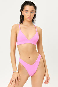 Frankie's Bikinis 'Enzo' Terry Bikini Bottom in Blushing Pink