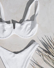 L*Space Swimwear 'Cabana' Pointelle Rib Bikini Bottom in White