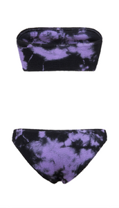 BOUND by Bond-Eye 'Sierra' and 'Sign' Eco Bikini Set in Lilac / Black