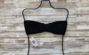 L*Space Swimwear 'Kristen' Bandeau Bikini Top in Black