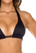 Luli Fama 'Triana' Triangle Bikini Top in Black