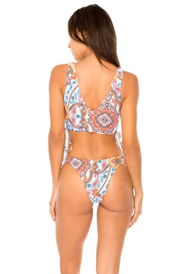 Luli Fama Bikini Bottom - Luli Fama 'La Maestranza' High Leg Brazilian Bikini Bottom in White