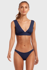 Vitamin A Swimwear 'Luciana' Full Bikini Bottom in Deep Blue Ecolux