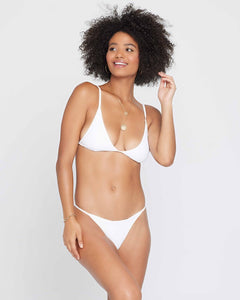 L*Space Swimwear 'Jay' Ribbed Bikini Bottom in White