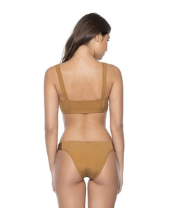 PQ Swim Abby Bralette Bikini Top in Gold Pearl