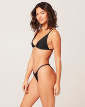 L*Space Swimwear Ribbed 'Millie' Bikini Top in Black