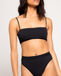 L*Space Swimwear 'Rebel' Bikini Top in Black