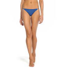 ViX Swimwear Scales String Cheeky Bikini Bottom in Blue