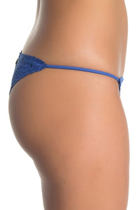 ViX Swimwear Blue 'Scales' String Cheeky Bikini Bottom