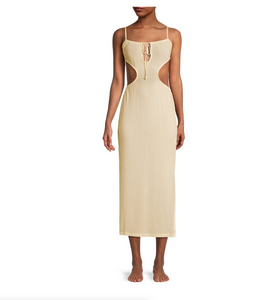 WeWoreWhat Ruched Cutout Maxi Cover Up Dress