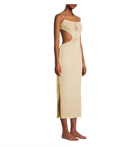 WeWoreWhat Ruched Cutout Maxi Cover Up Dress