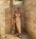 WeWoreWhat Dress - WeWoreWhat Ruched Cutout Maxi Cover Up Dress