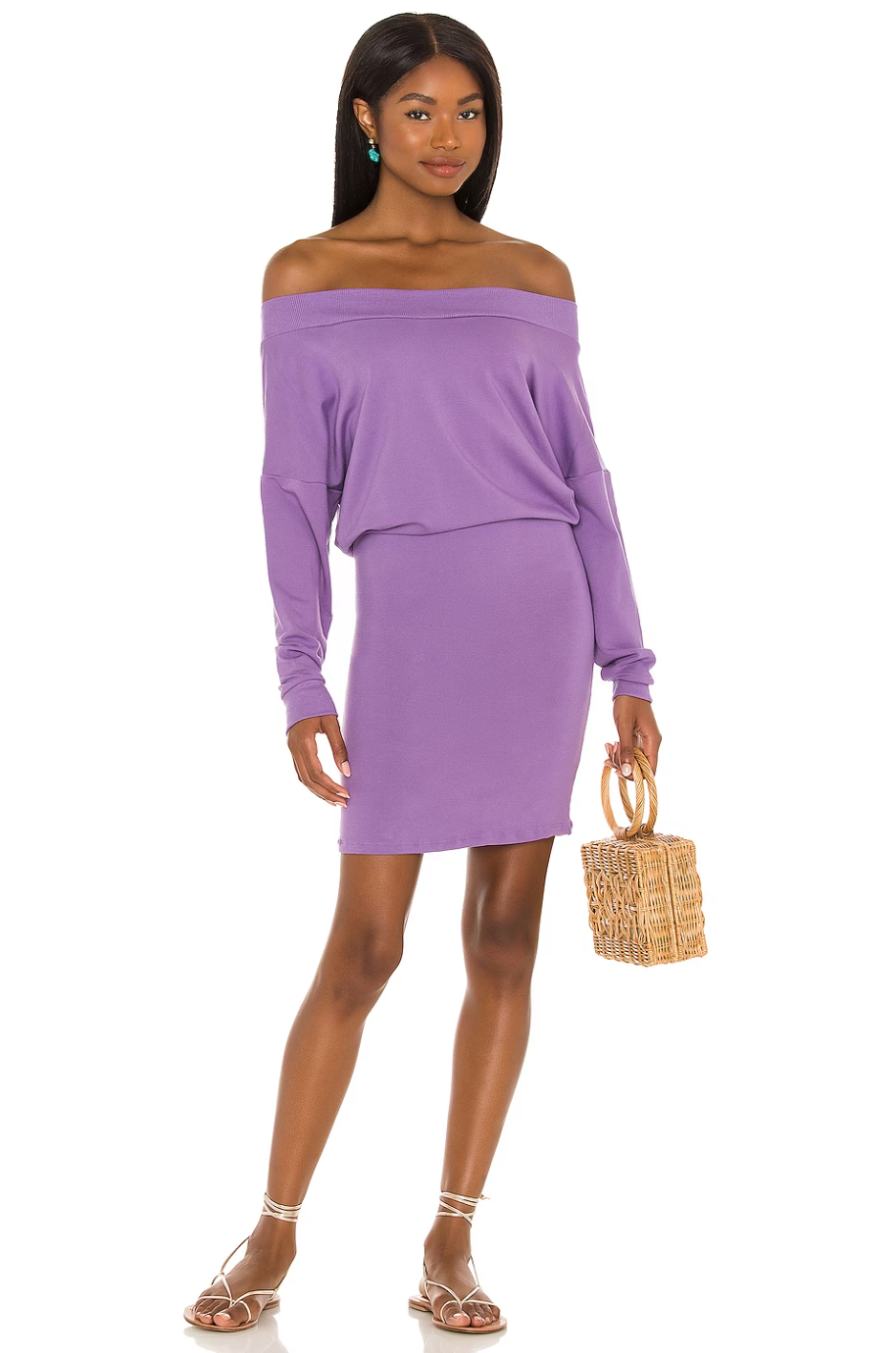 Indah Dress - Indah Clothing Babyruth Long Sleeve Mini Dress in Chakra