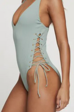 L*Space Swimwear 'High & Mighty' One Piece in Reef Green
