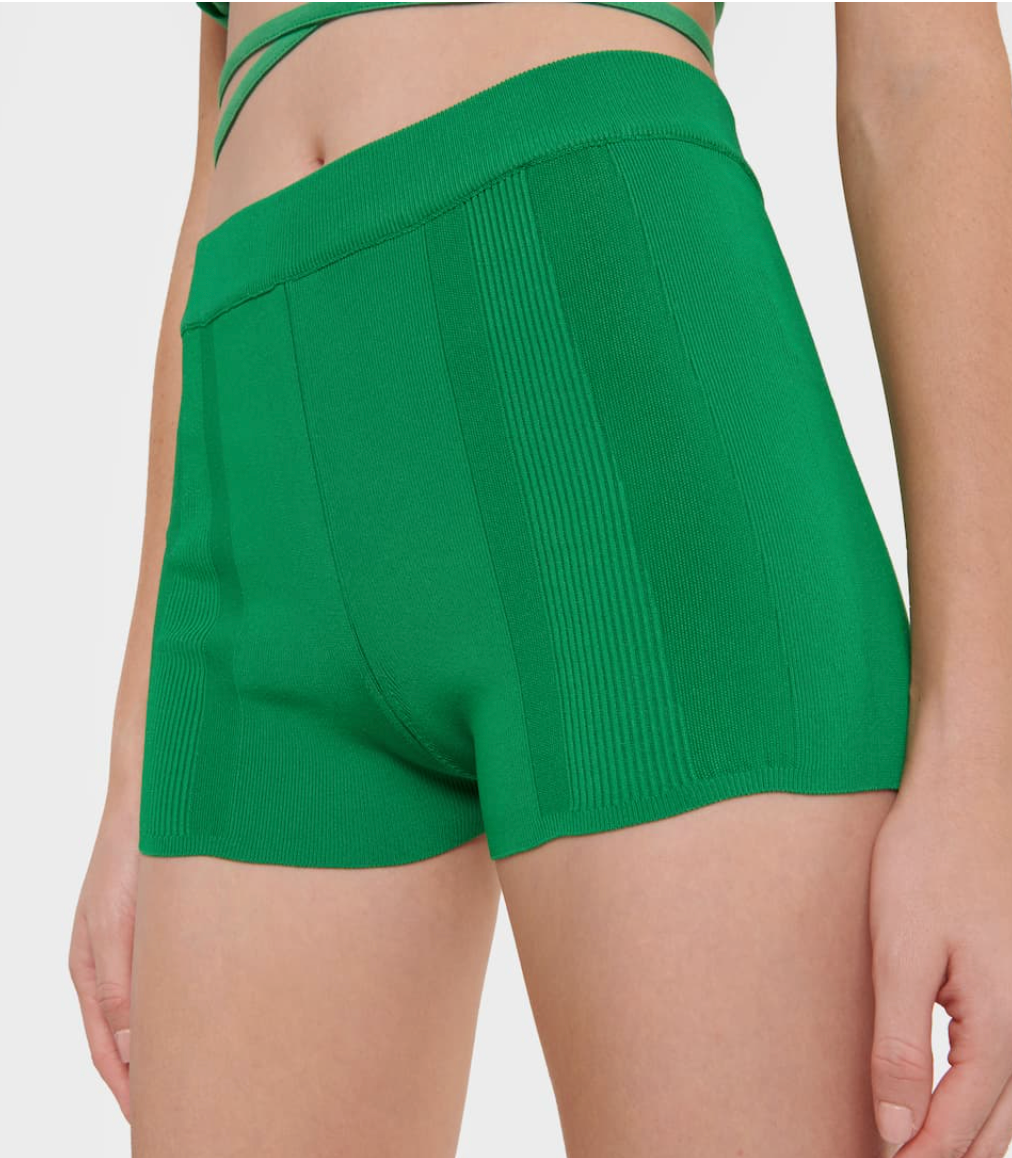 Jacquemus 'Le Short Basgia' Knit Shorts in Green