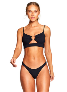 Vitamin A Swimwear 'Kara' Bikini Top in Black BioRib