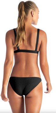 Vitamin A Swimwear 'Luciana' Bikini Bottom in Black Ecorib