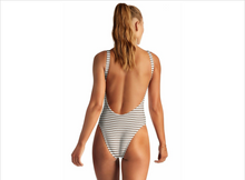 Vitamin A Swimwear 'Leah' One Piece in Cocoa Marin Stripe